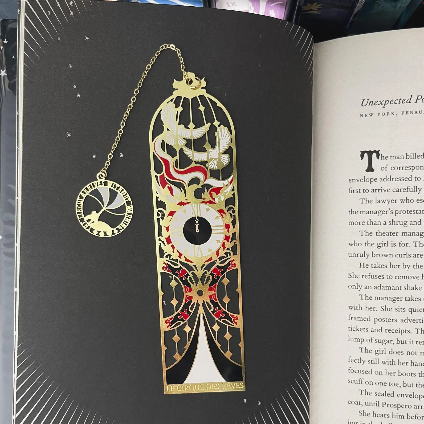 Open at Midnight metal bookmark (Illumicrate Collections The Night Circus) - Image 3