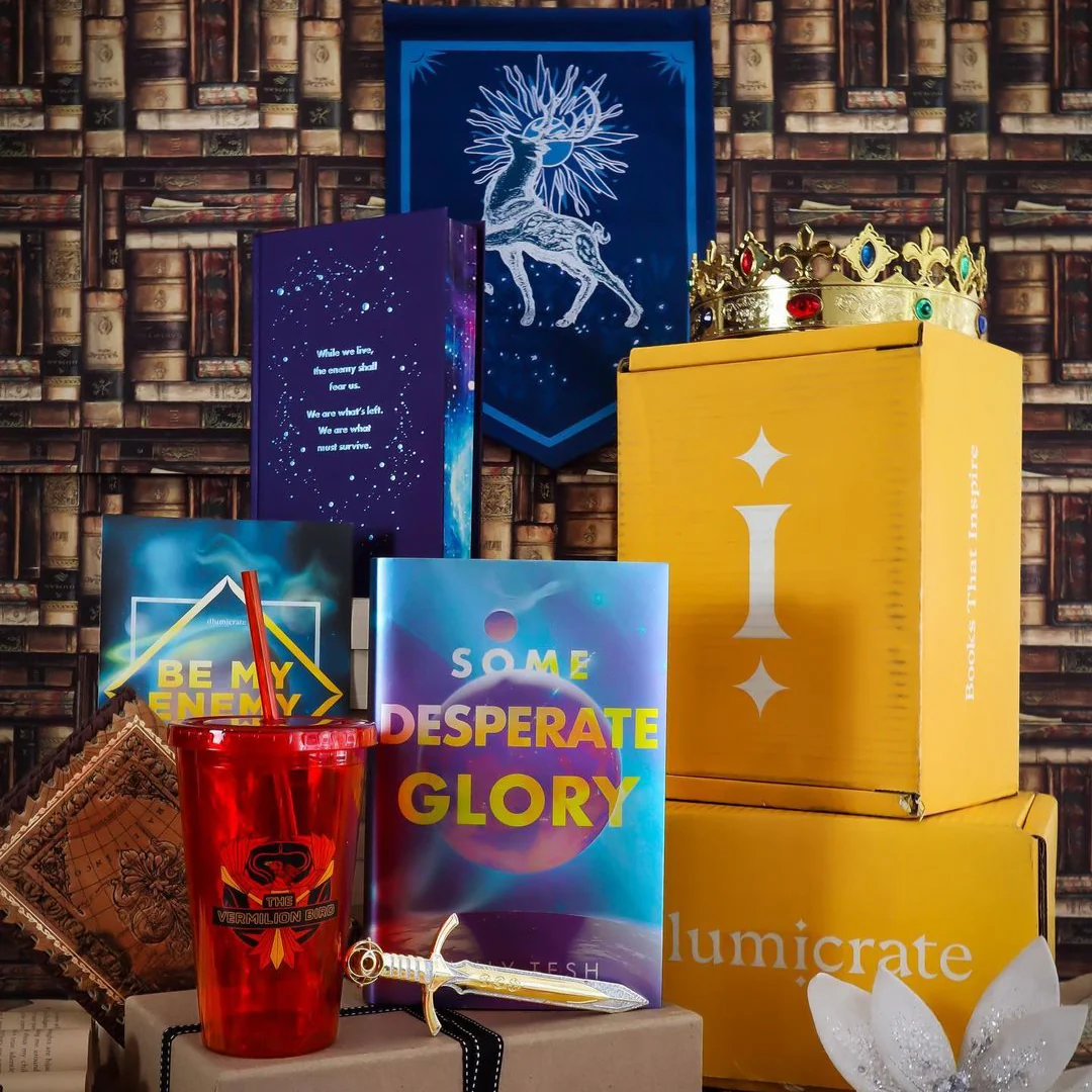Some Desperate Glory by Emily Tesh full box (Illumicrate 'Be My Enemy' Exclusive)